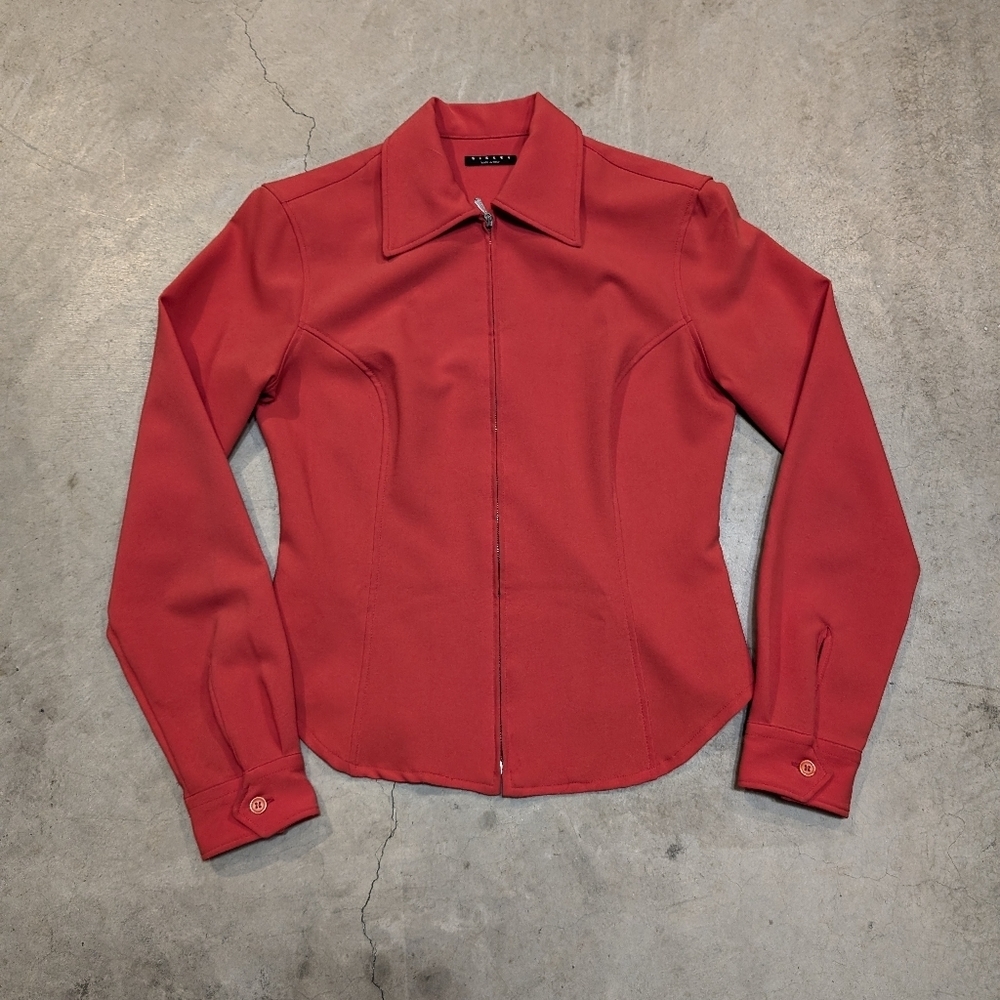 VTG Sisley Full Zip Jacket Women's M-L? Red Italian